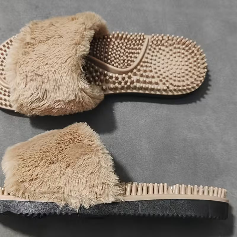 Women's Textured Footbed Cosy Slides