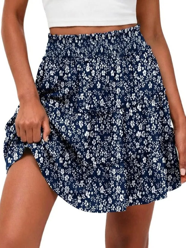 Women's Floral Ruffle Skort
