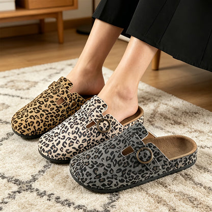 Women's Leopard Print Casual Mules