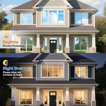 Reflective One-Way Privacy Window Film with DIY Installation Kit