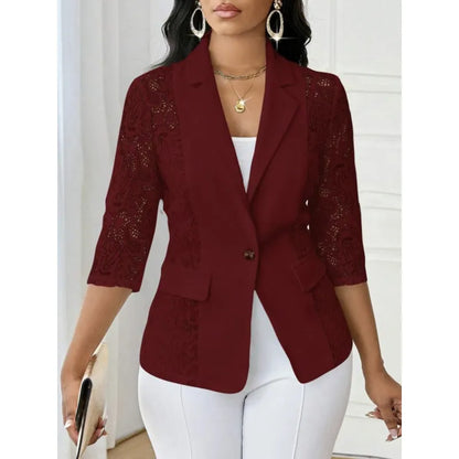 Women's Lace Panel Blazer