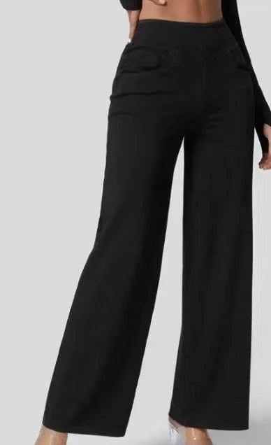 Women’s High-Rise Ultra-Stretch Wide-Leg Jeans