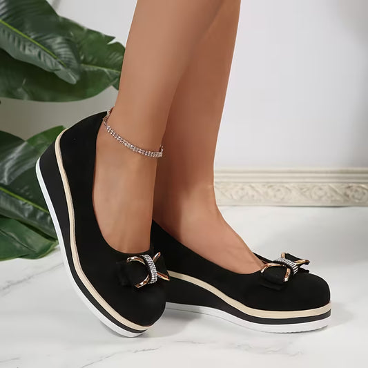 Women’s Bow Detail Wedge Court Shoes