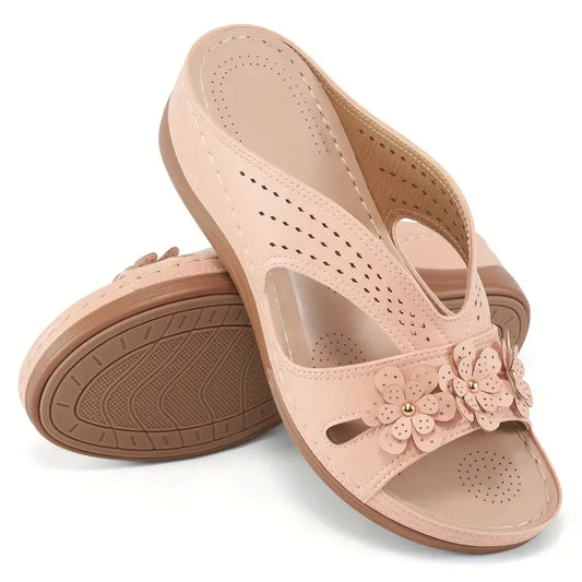 Women's Flowers Decor Slide Sandals