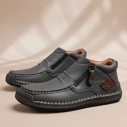 Men’s Handmade Premium Leather-Look Slip-On Driving Boots