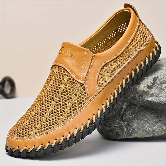 Men's Breathable Casual Leather-Look Loafers