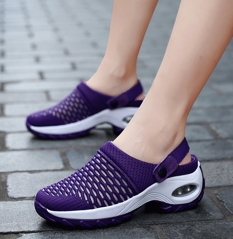 Breathable Mesh Slip On Walking Sandals with Cushion Sole