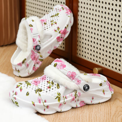 Women's Floral Cosy Lined Clogs