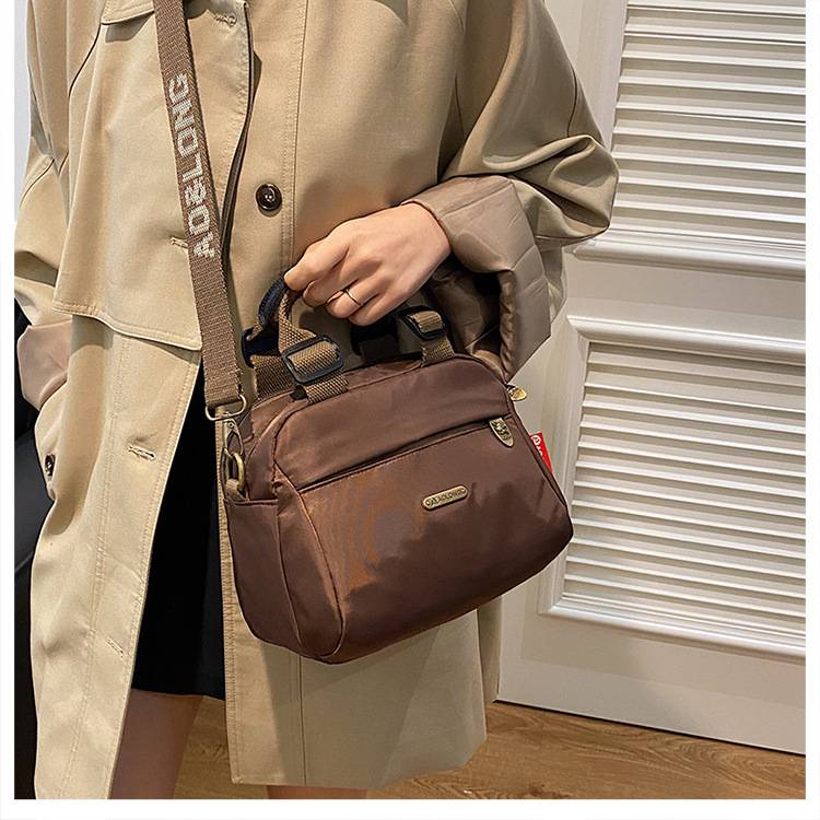 Women’s Nylon-Look Commuter Shoulder Bag