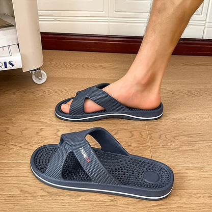 Men's Textured Sole Shower Slides