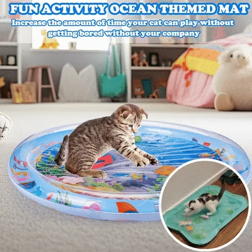 Ocean Play Water Mat for Cats