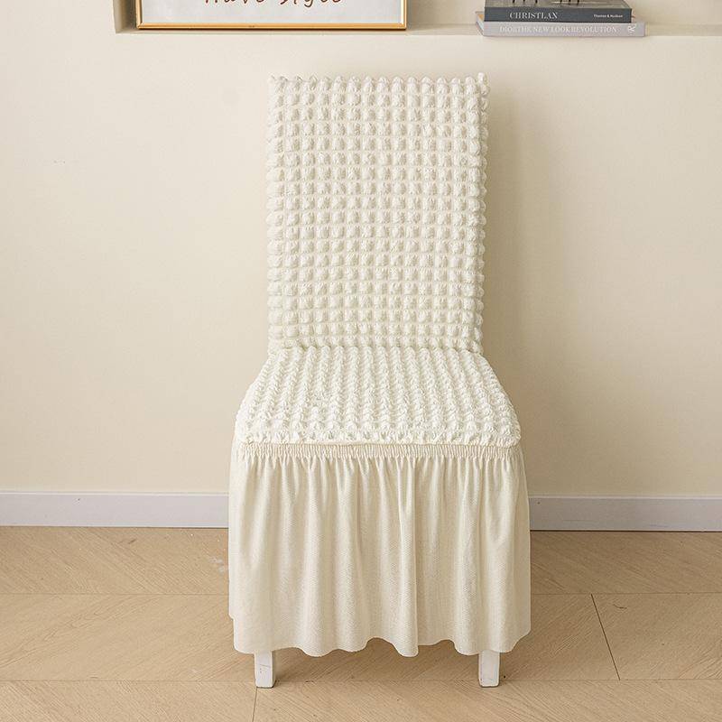 Textured Seersucker Stretch Dining Chair Cover