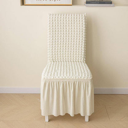 Textured Seersucker Stretch Dining Chair Cover