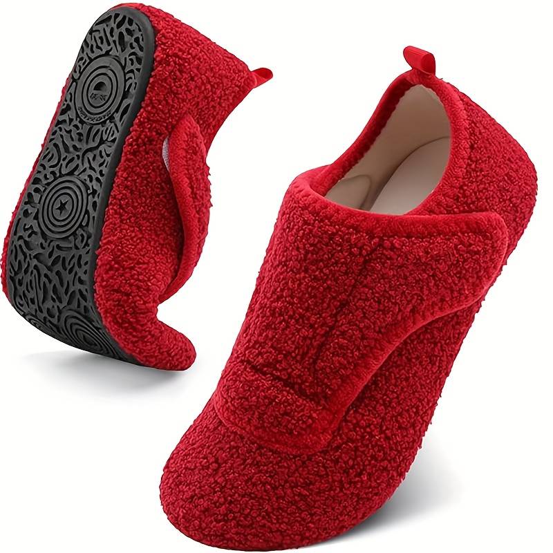 Women’s Wide Fit Adjustable Warm House Slippers