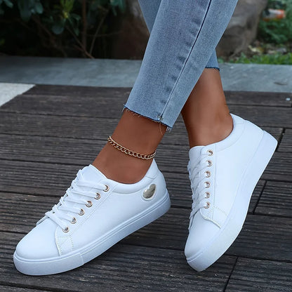 Women’s White Low-Top Trainers