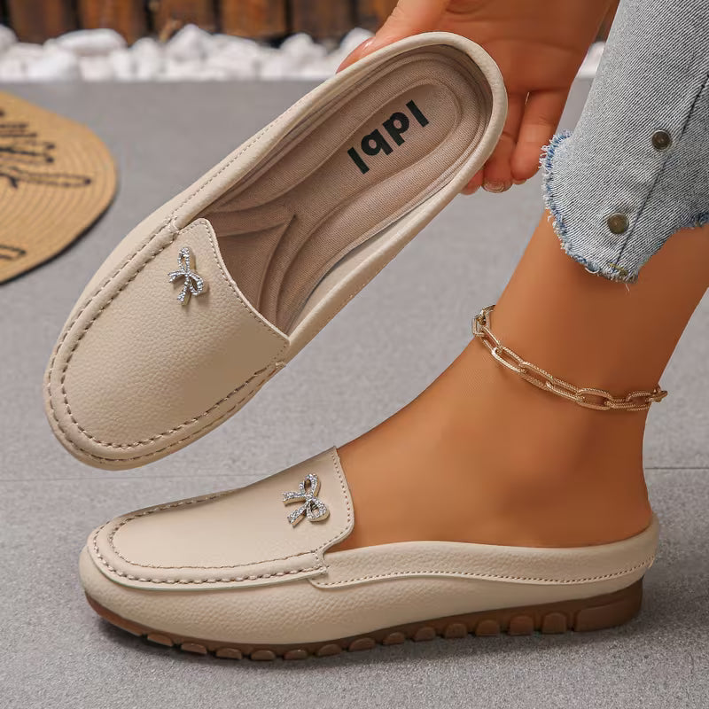 Women’s Bow Detail Backless Loafers