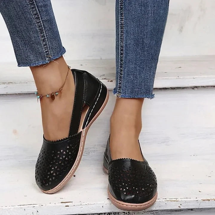 Women’s Breathable Cut-Out Support Slip-On Flats