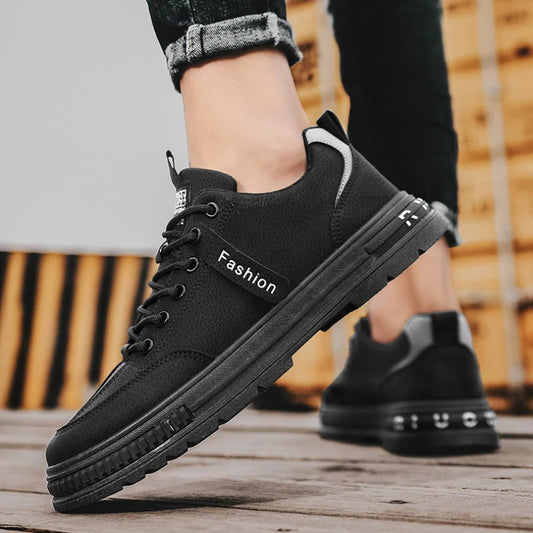 Autumn 2024 Men's Soft Leather-Look Casual Sports Shoes