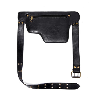Structured Leather Look Waist Bag