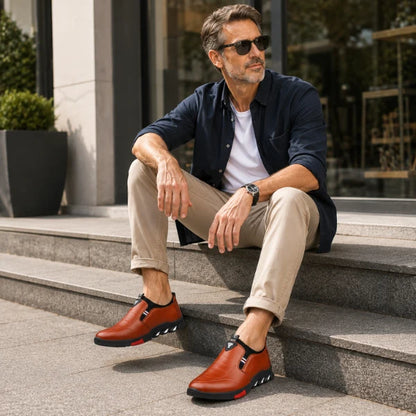 Men's Smart Leather Look Lace Up Shoes