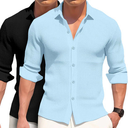 Men’s Cotton-Linen Smart Casual Shirt