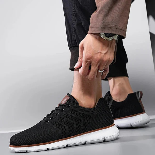 Men’s Breathable Mesh Lace-Up Trainers