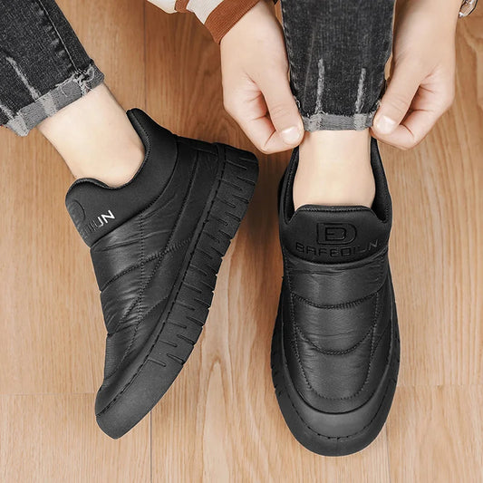 Men's Casual Fleece Thickened Warm Slip-on Shoes