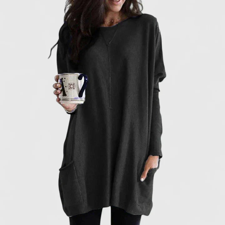 Women’s Soft Knit Pocket Tunic Top