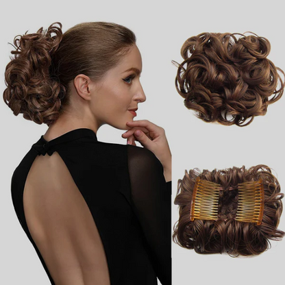 Women’s Messy Curly Bun Hair Extension Scrunchie