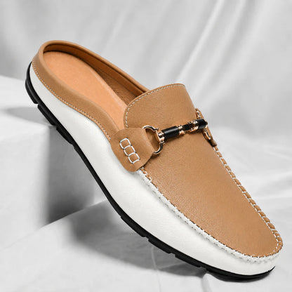 Men’s Colour-Block Backless Loafers