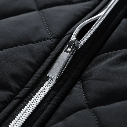 Men’s Quilted Fleece-Lined Stand-Collar Jacket