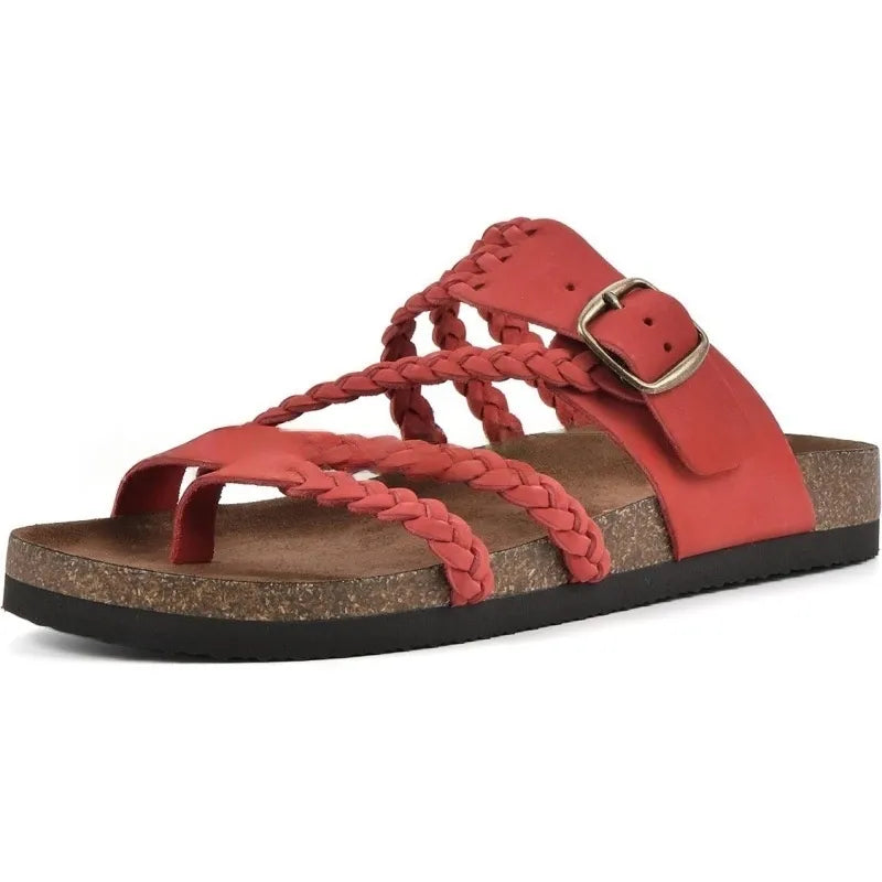 Women's Braided Strap Flat Sandals