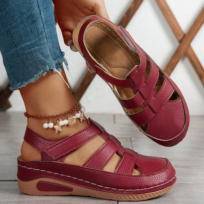Women's Cut-Out Wedge Slingback Sandals
