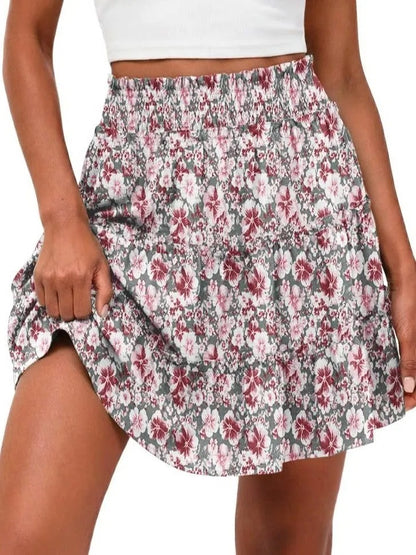 Women's Floral Ruffle Skort