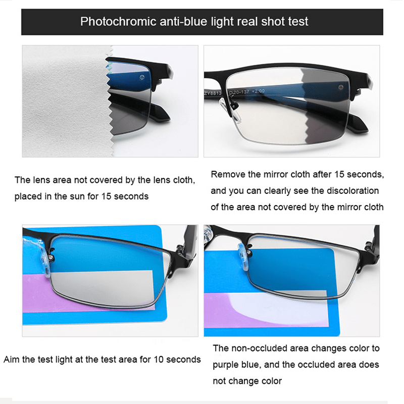 Ultra-Light Progressive Photochromic Reading Glasses