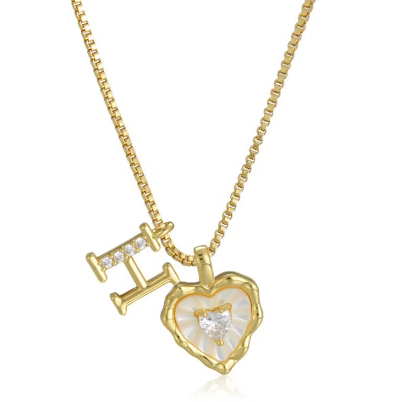 Women's Personalised Heart Initial Necklace
