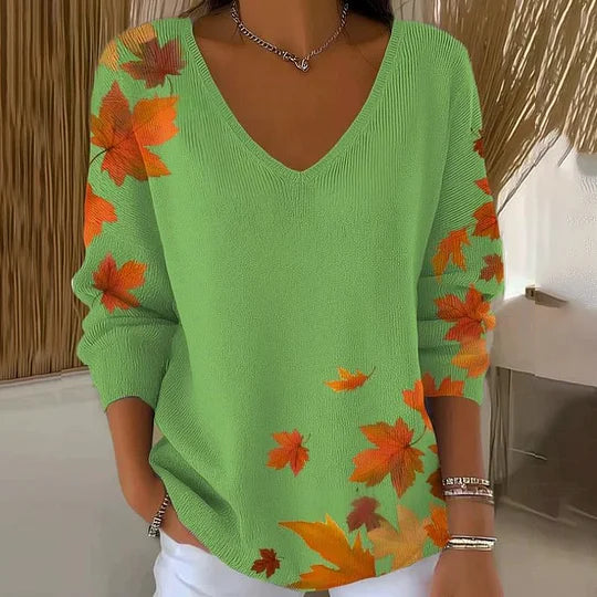 Knitted sweatshirt with long sleeves