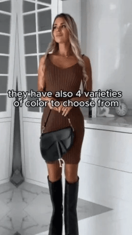 Women’s Knitted Jumper And Strappy Midi Dress Set