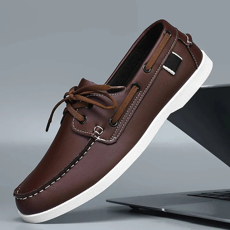 Men's British Style Casual Leather-Look Loafers