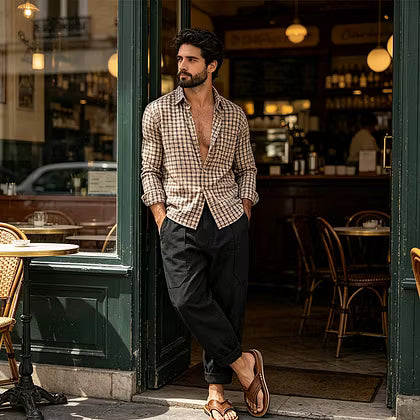 Men’s Loose-Fit Drawstring Trousers