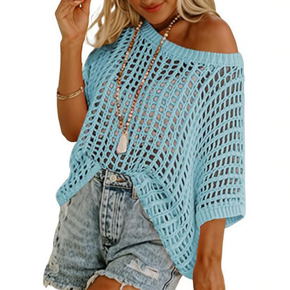 Women’s Openwork Beach Cover-Up Top
