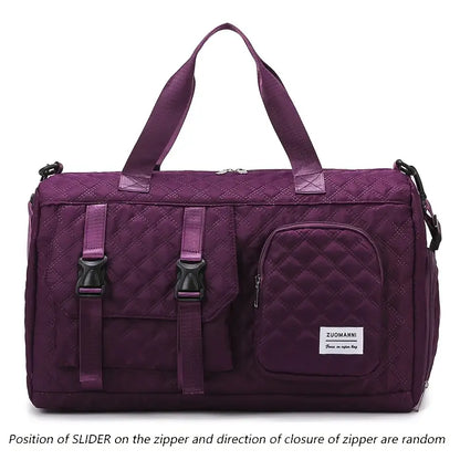 Spacious Argyle Nylon Travel Duffle Bag