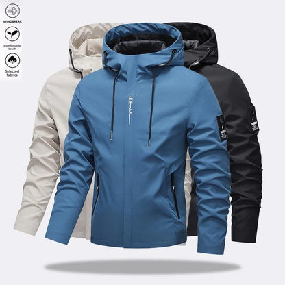 Men's Lightweight Drawstring Hooded Jacket