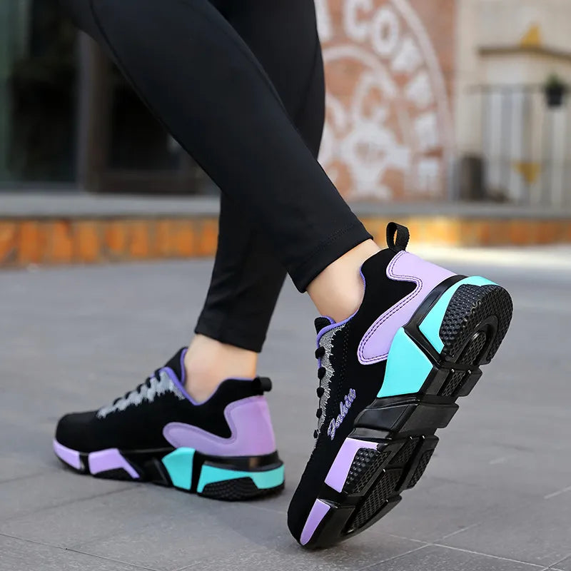 Women’s Colour-Block Mesh Trainers