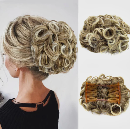 Women’s Messy Curly Bun Hair Extension Scrunchie