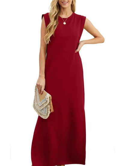 Women's Split Hem Cotton-Blend Casual Dress