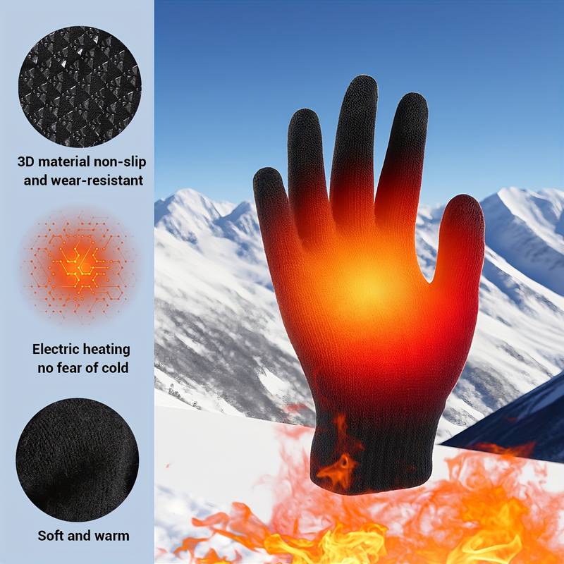 USB-Powered Heated Touchscreen Gloves with Auto Shut-Off