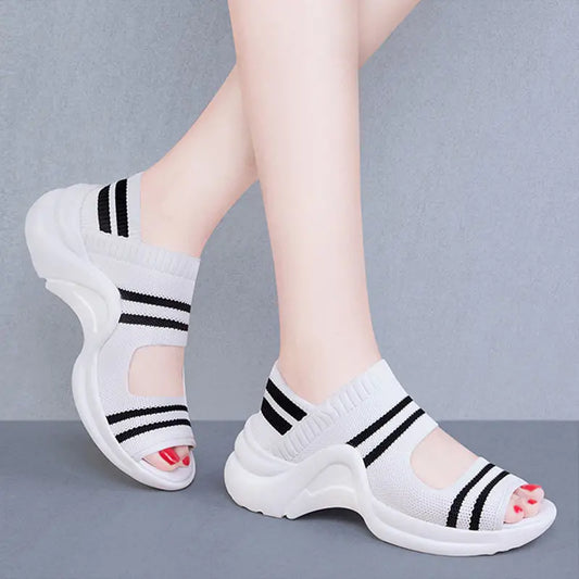 Lightweight Open Toe Knitting Sandals