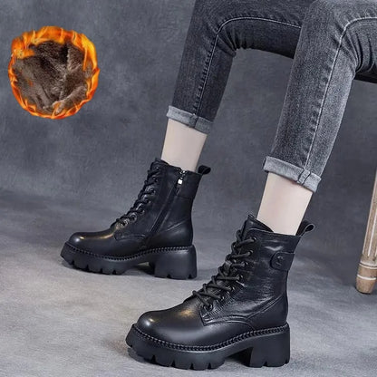 Women's Comfortable Leather-Look Boots