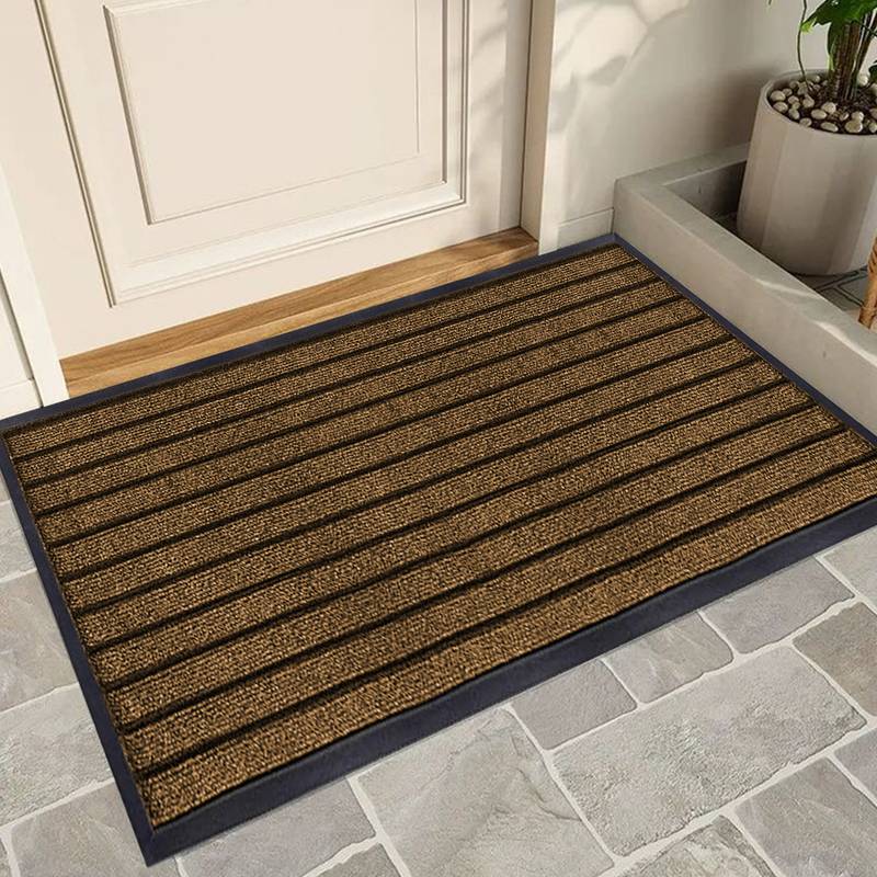 Heavy Duty Dirt-Absorbing Entrance Mat with Rubber Backing